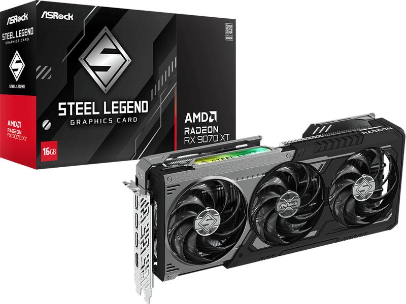 ASRock Grafikkarte Radeon RX 9070 XT Steel Legend Dark