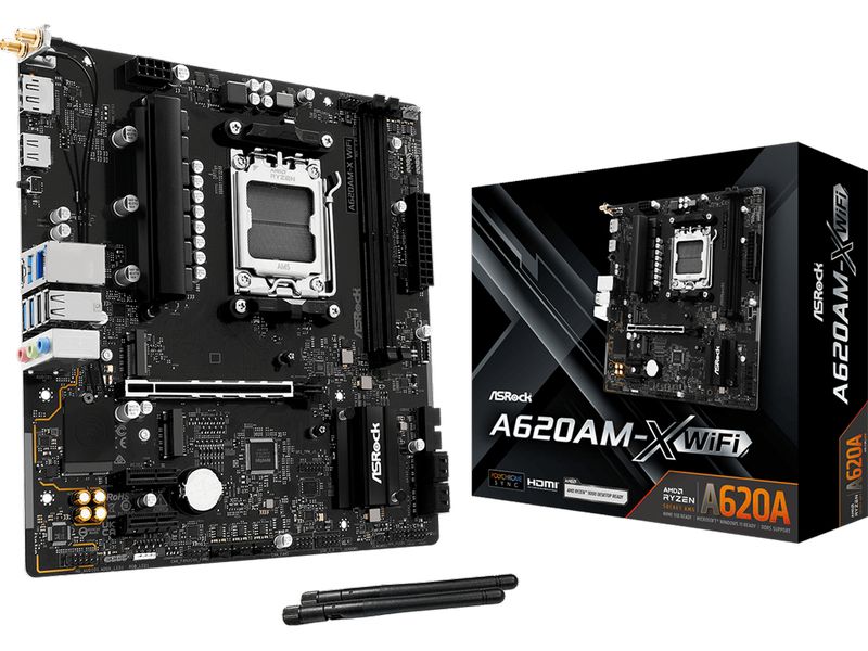 ASRock Mainboard A620AM-X WiFi