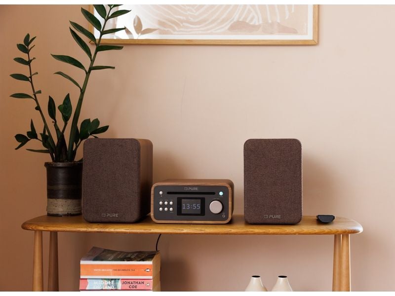 Pure Micro-HiFi Anlage Classic Stereo Mini Walnuss