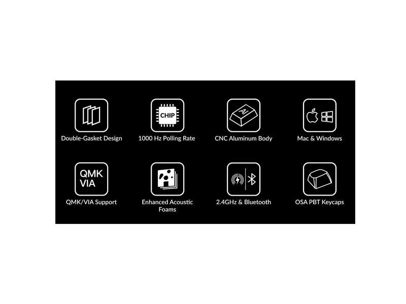 Keychron Gaming-Tastatur Q10 Max Black QMK Red Switch