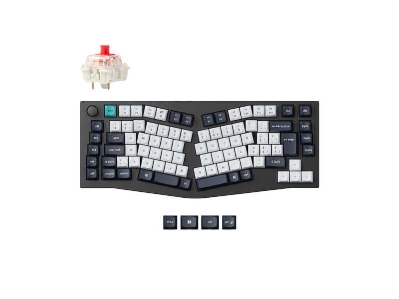 Keychron Gaming-Tastatur Q10 Max Black QMK Red Switch