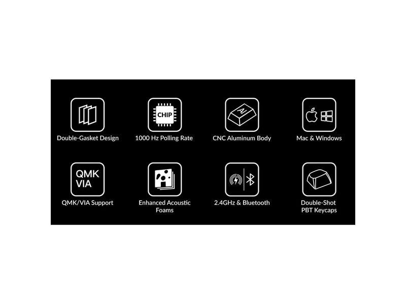 Keychron Gaming-Tastatur Q3 Max Black QMK Brown Switch