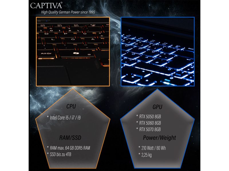 Captiva Notebook Highend Gaming  I98-135CH
