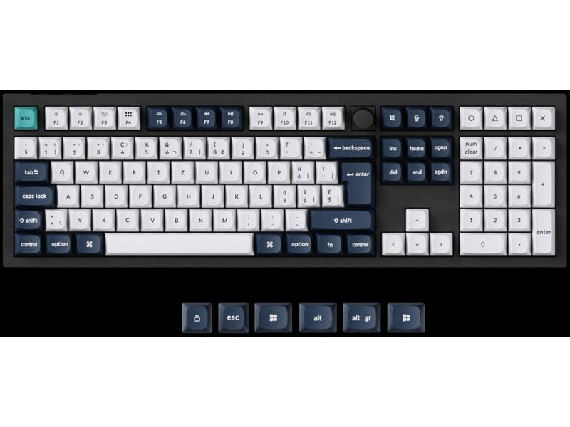 Keychron Gaming-Tastatur Q6 Max Black QMK Red Switch