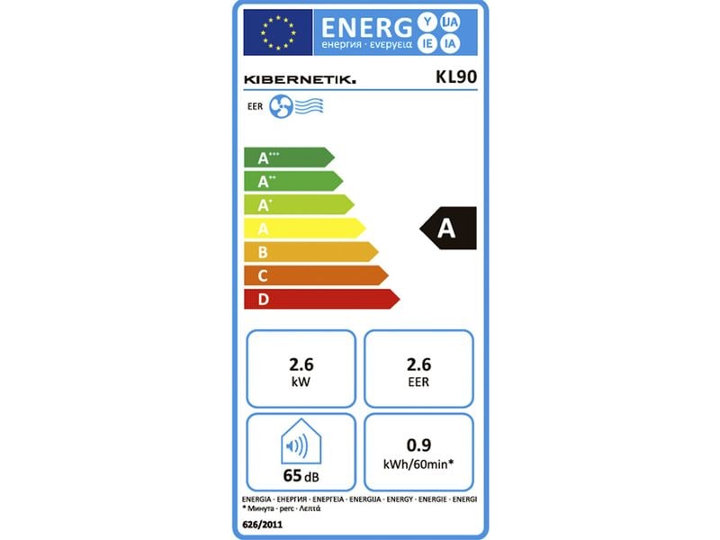 Coldtec by Kibernetik Klimagerät KL90 30 m², Schwarz/Weiss