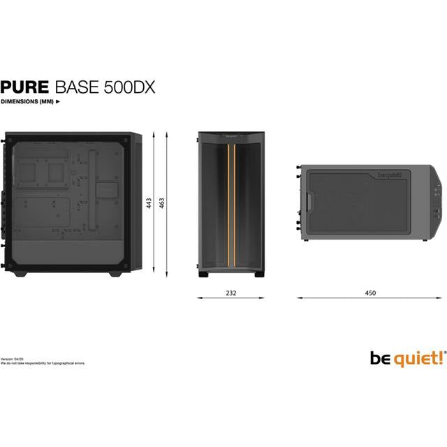 be quiet! Boîtier d’ordinateur Pure Base 500 DX Noir