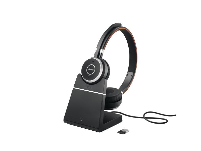 Jabra Casque Evolve 65SE Duo MS avec station de charge