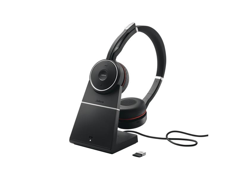 Jabra Casque Evolve 75SE MS Duo avec station de chargement