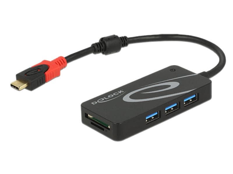 Delock Station d'accueil USB 3.1 Typ-C - 3x Typ-A + SD / Micro SD