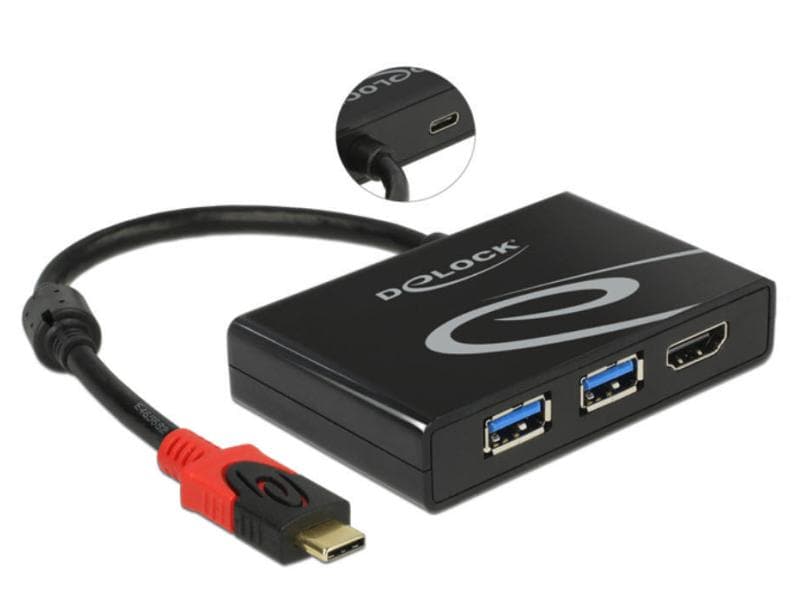 Delock Dockingstation USB 3.1 Typ-C Gen1 - 2x Typ-A + 1x HDMI 4K