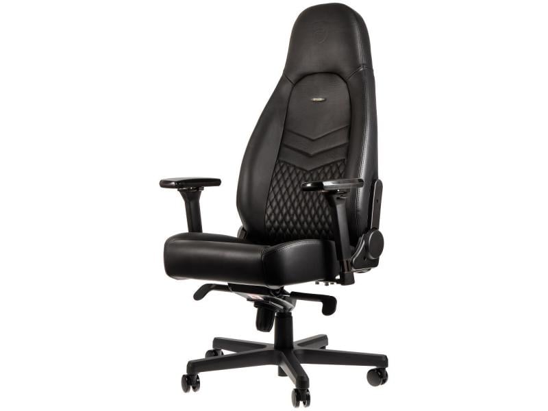 noblechairs Chaise de gaming ICON Cuir véritable Noir