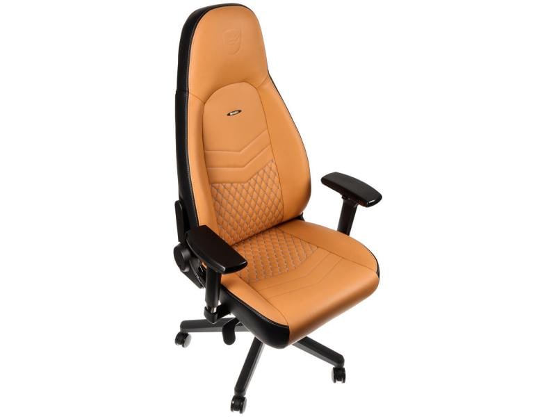 noblechairs Chaise de gaming ICON Cuir véritable Cognac