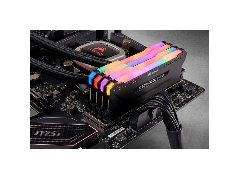 Corsair DDR4-RAM Vengeance RGB PRO Black iCUE 3600 MHz 4x 32 GB