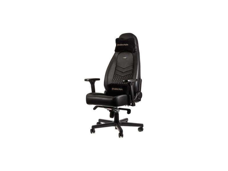 noblechairs Chaise de gaming ICON Cuir véritable Noir