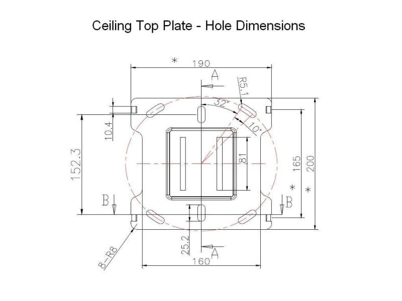 Multibrackets Fixation de plafond MBC1U Professional Montage au plafond professionnel