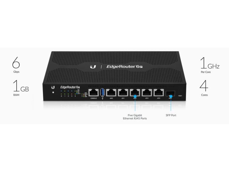 Ubiquiti VPN-Router EdgeRouter 6P ER-6P