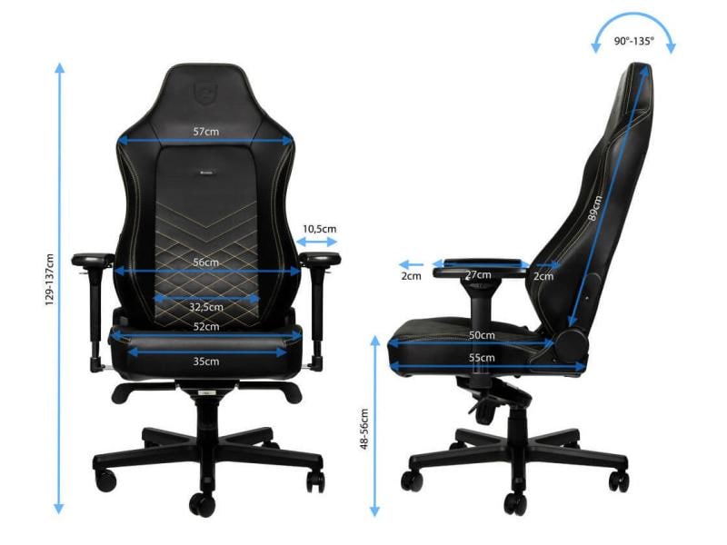 noblechairs Gaming-Stuhl HERO Schwarz/Gold