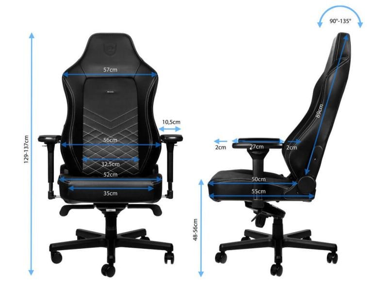 noblechairs Gaming-Stuhl HERO Schwarz/Weiss