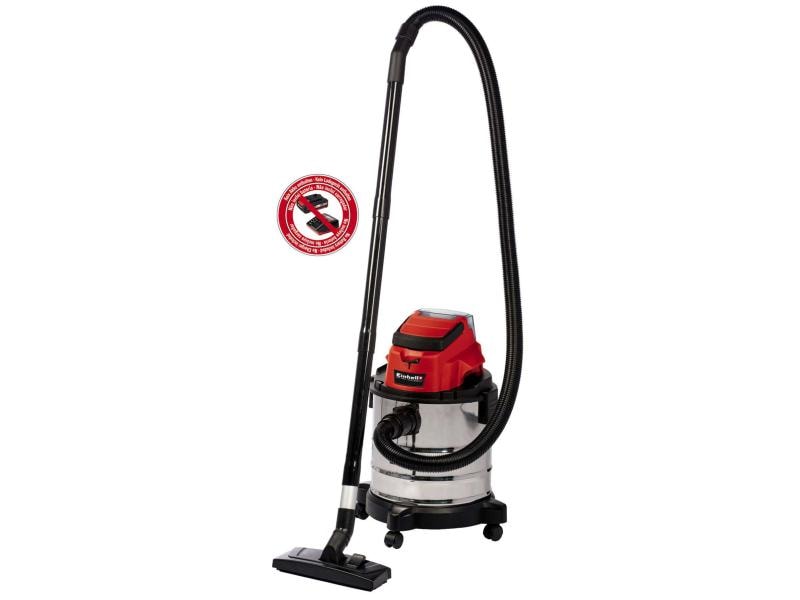 Einhell Aspirateur à déchets humides/secs sans fil TC-VC 18/20 Li S Solo