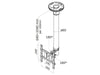 NEOMOUNTS Fixation de plafond FPMA-C200 Argenté