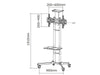 NEOMOUNTS Trolley TV PLASMA-M1700E Noir