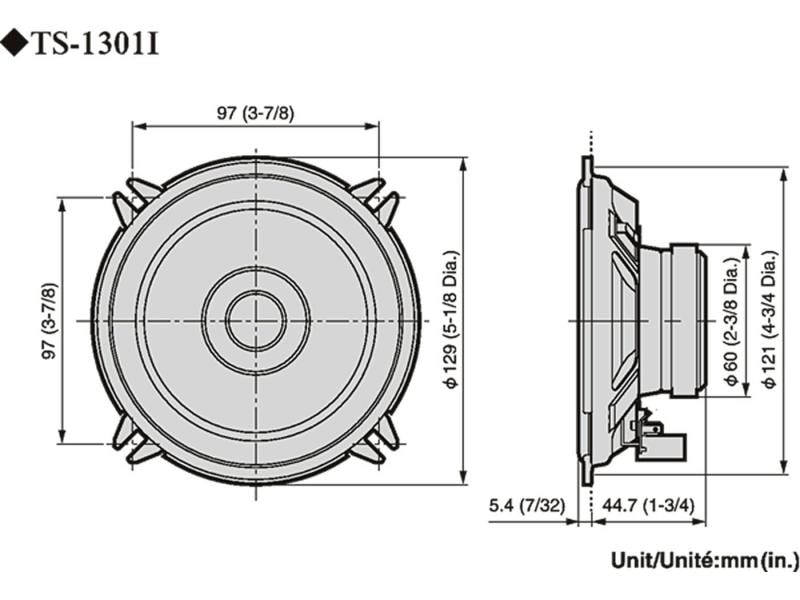 Pioneer Haut-parleurs à 2 voies TS-1301I