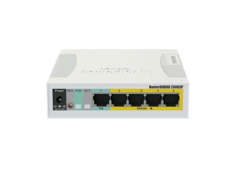 MikroTik PoE Switch RB260GSP, CSS106-1G-4P-1S 6 Port