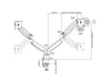 Multibrackets Supports de table Gas Spring Dual jusqu'à 9 kg