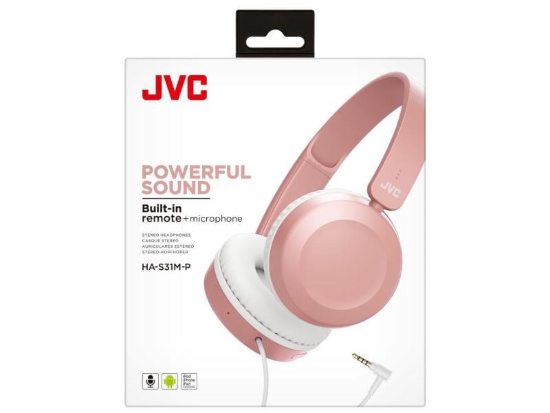 JVC On-Ear-Kopfhörer HA-S31M Pink