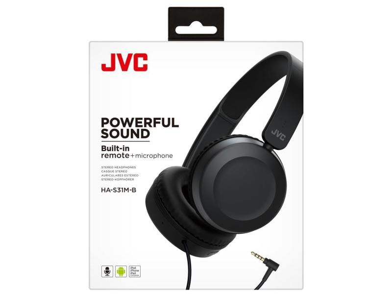 JVC On-Ear-Kopfhörer HA-S31M Schwarz