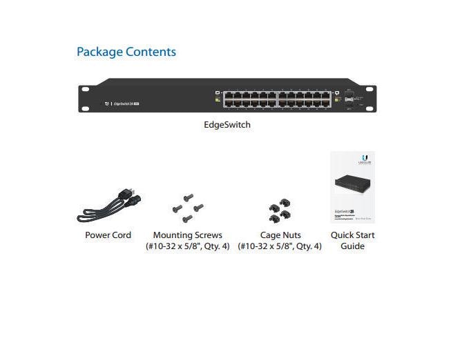 Ubiquiti PoE Switch EdgeSwitch ES-24-250W 26 Port