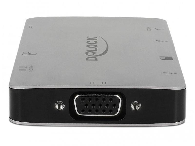 Delock Station d'accueil USB 3.1 Type-C – HDMI/VGA/USB/LAN/PD