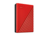 Western Digital Disque dur externe My Passport 4 TB, Rouge