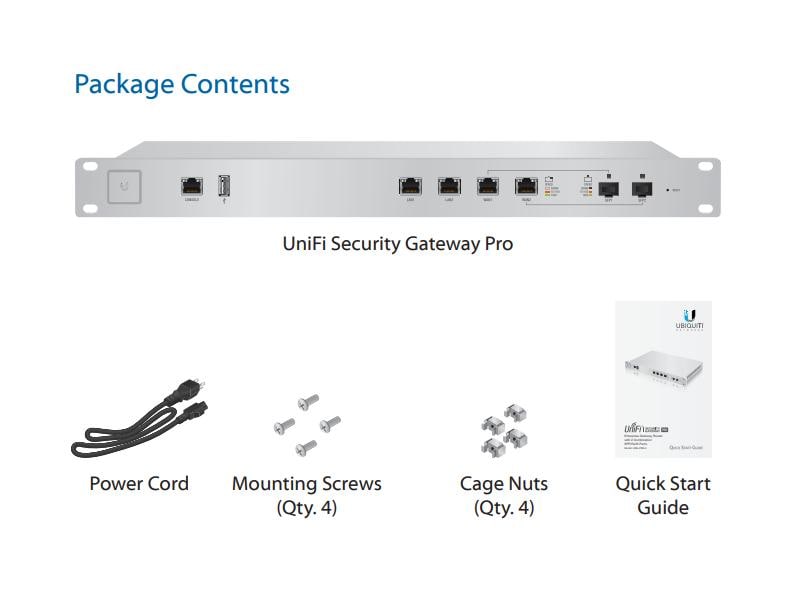 Ubiquiti VPN-Router UniFi Security Gateway USG-PRO-4