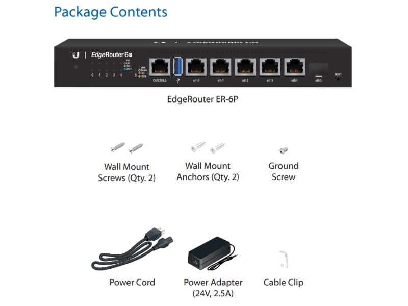 Ubiquiti VPN-Router EdgeRouter 6P ER-6P