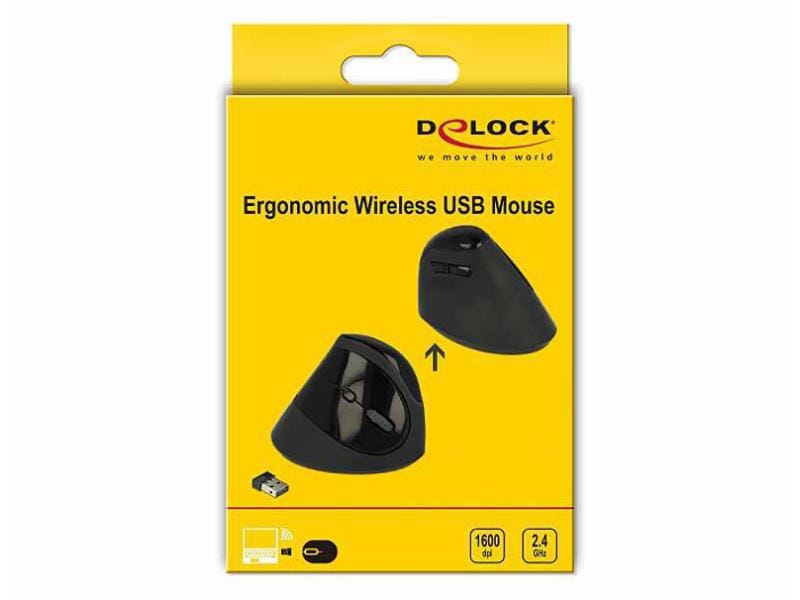 Delock Souris ergonomique 12599 USB sans fil