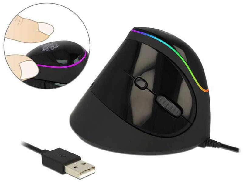 Delock Souris ergonomique 12597 USB RGB