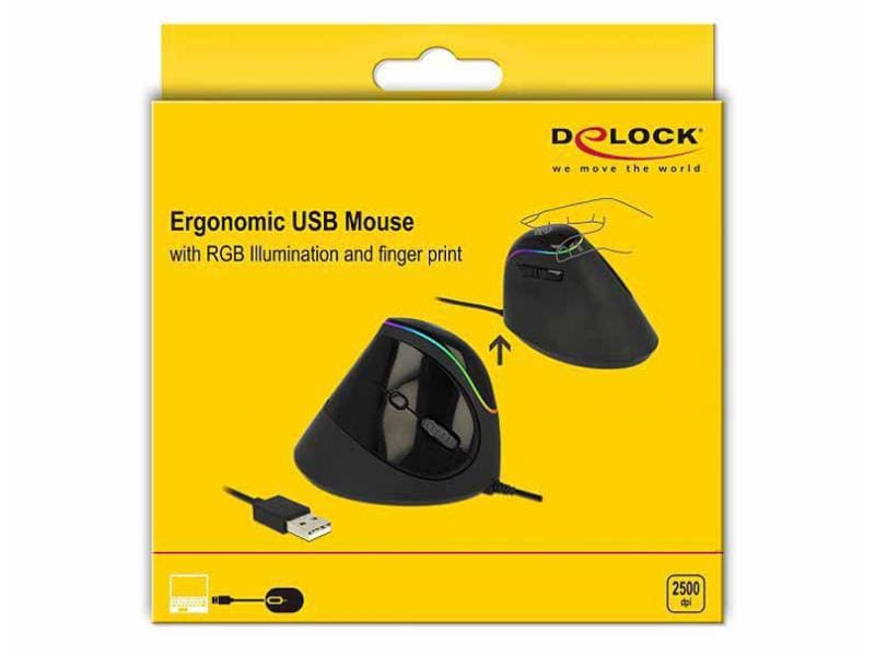 Delock Souris ergonomique 12597 USB RGB