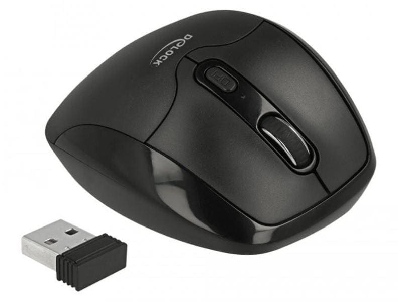 Delock Ergonomische Maus 12673 Wireless für Rechtshänder