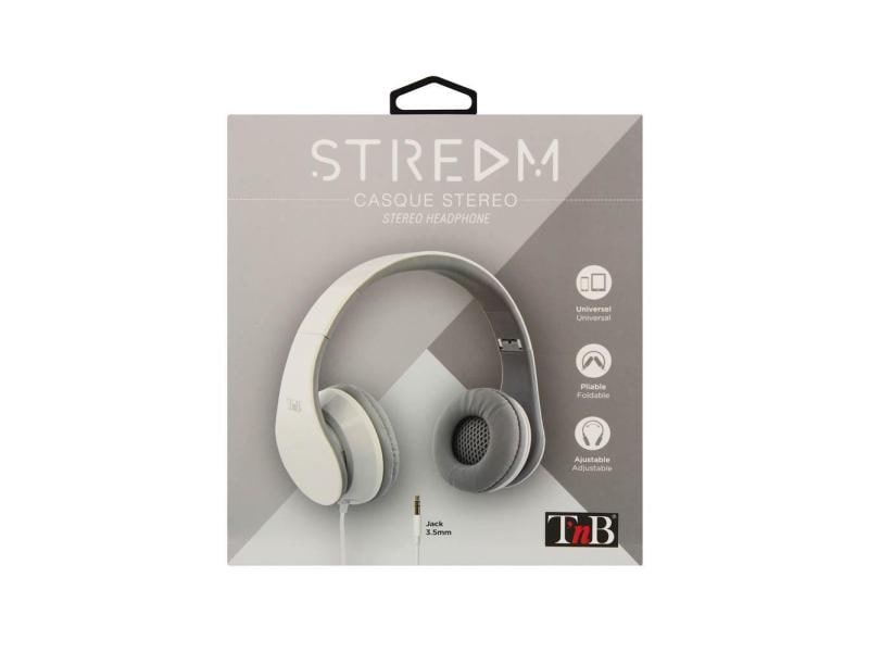 T'nB Casques extra-auriculaires Stream Blanc