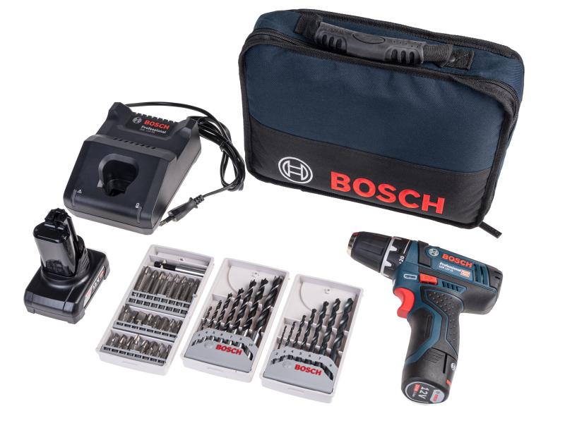 Bosch Professional Akku-Bohrschrauber GSR 12 V-15 Kit 1x 4.0 Ah + 1x 2.0 Ah