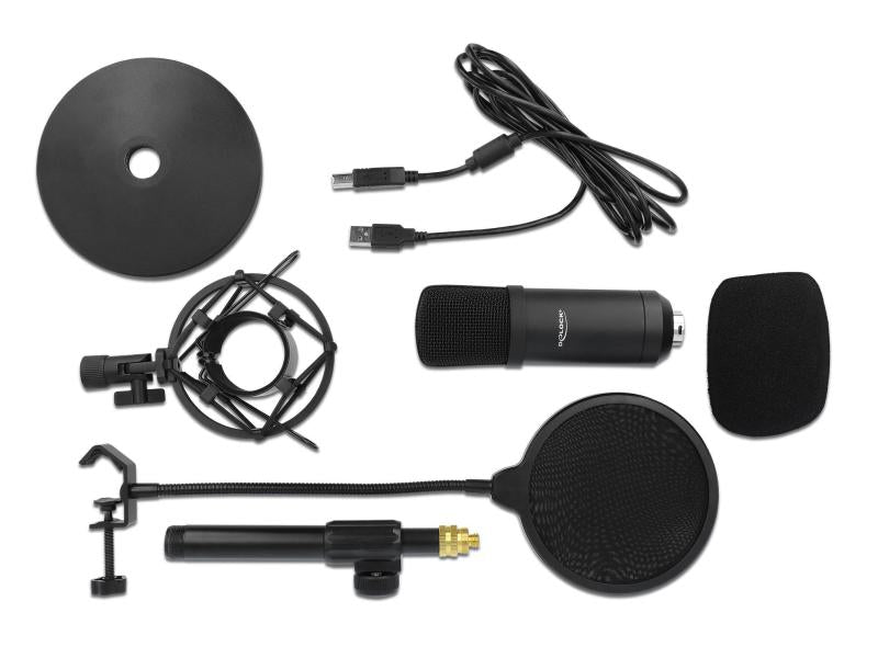 Delock Microphone à condensateur USB pour les jeux et le podcasting