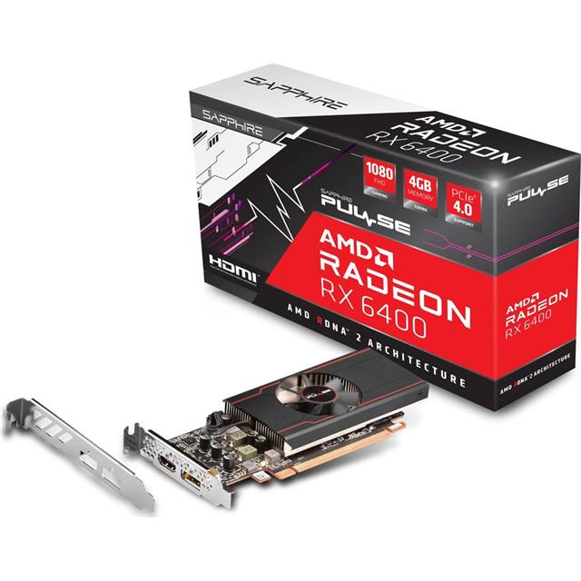 Sapphire Pulse AMD Radeon RX 6400 - Low Profile - 4GB