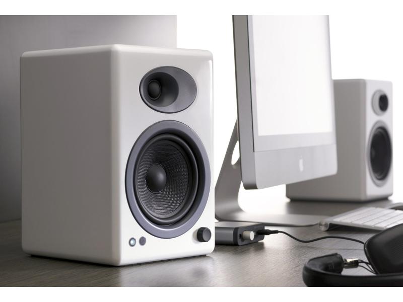 audioengine Paire d’enceintes d’étagère A5+ Blanc