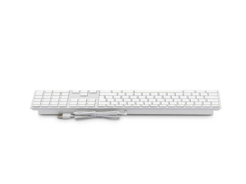 LMP Tastatur KB-1243 Silber, Mac CH-Layout mit Ziffernblock