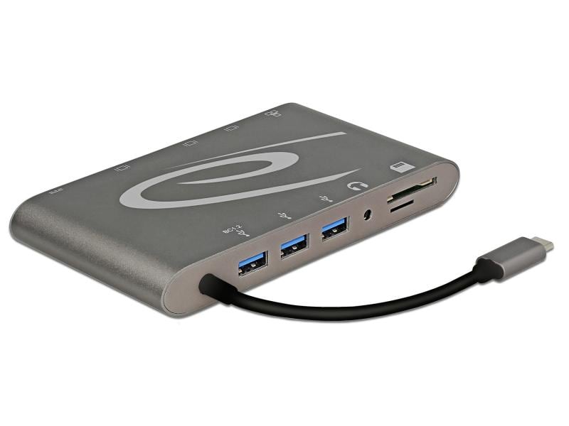 Delock Dockingstation USB 3.1 Typ-C – HDMI/MiniDP/VGA//SD