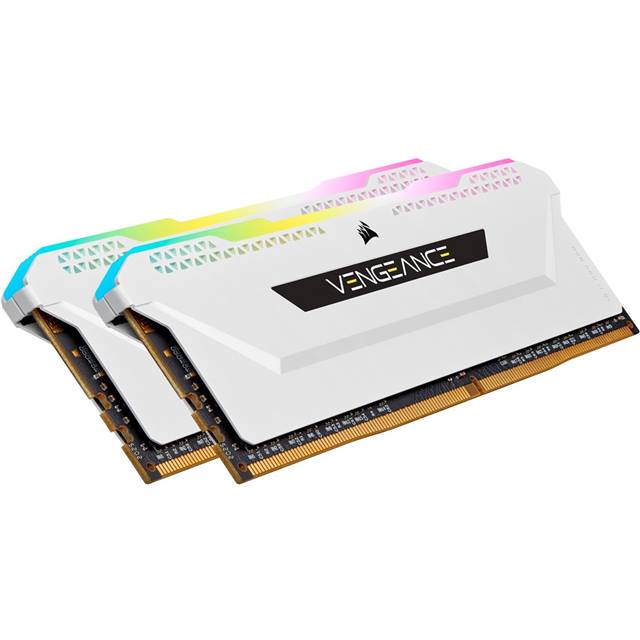 Corsair Vengeance RGB PRO SL, DDR4, 32GB (2 x 16GB), 3200MHz - weiss