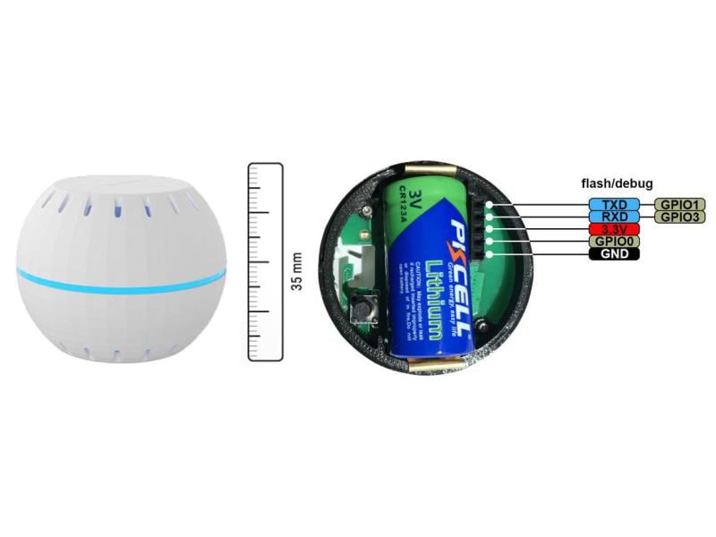 Shelly WLAN-Luftfeuchte- und Temperatursensor Shelly H&T WiFi black