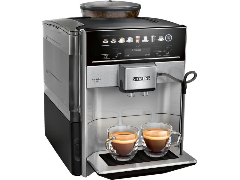 Siemens Kaffeevollautomat EQ.6 plus s500 Schwarz, Silber