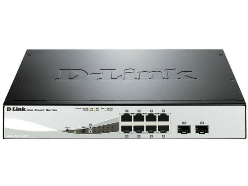 D-Link PoE Switch DGS-1210-08P 10 Port